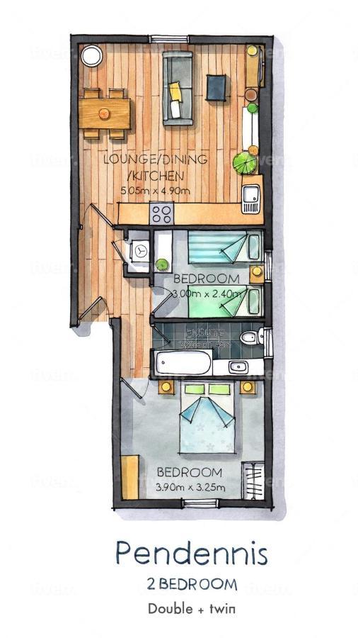 Pendennis - Bright Victorian Flat, Sea Views & Close To Beach Falmouth Exterior photo